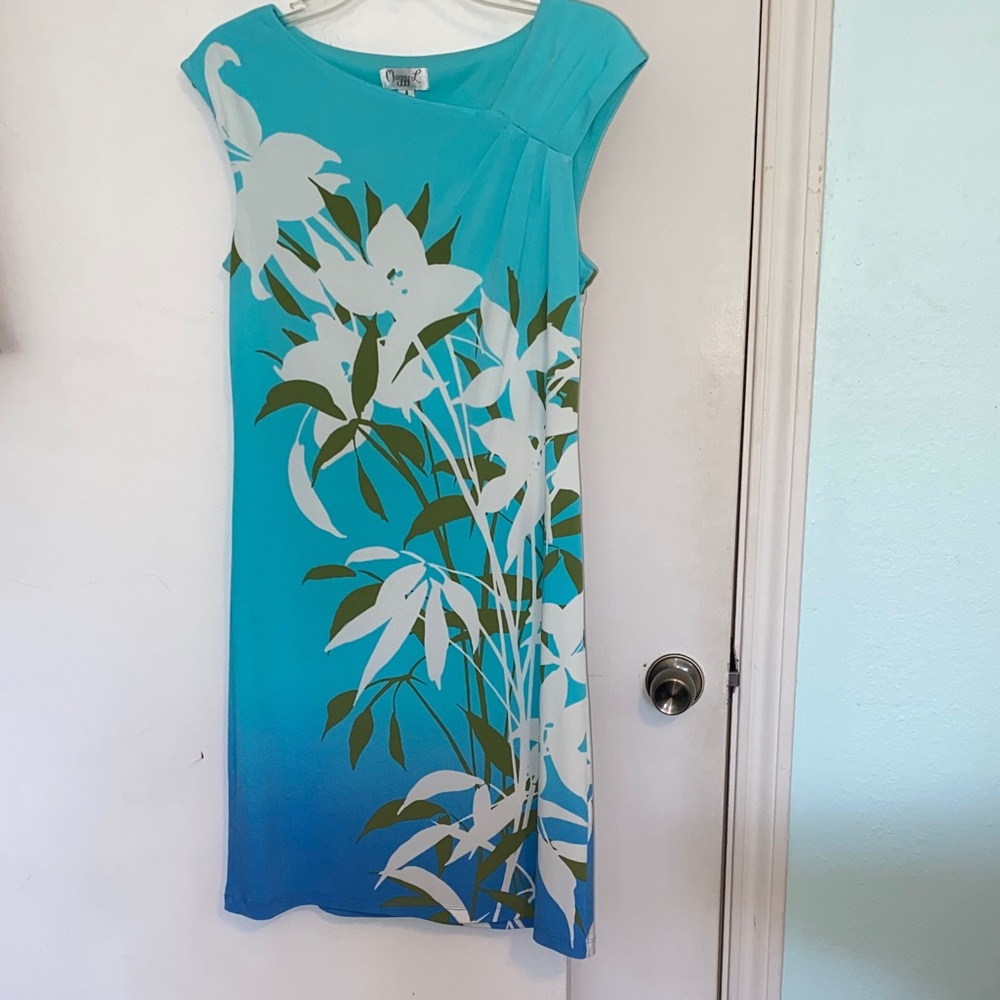 Tropical Floral Midi Dress from Maggy L, size 4